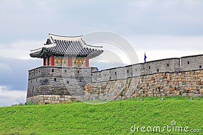 Korea UNESCO World Heritage Sites â€“ Hwaseong Fortress Stock Photo